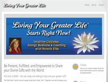 Tablet Screenshot of livingyourgreaterlife.com